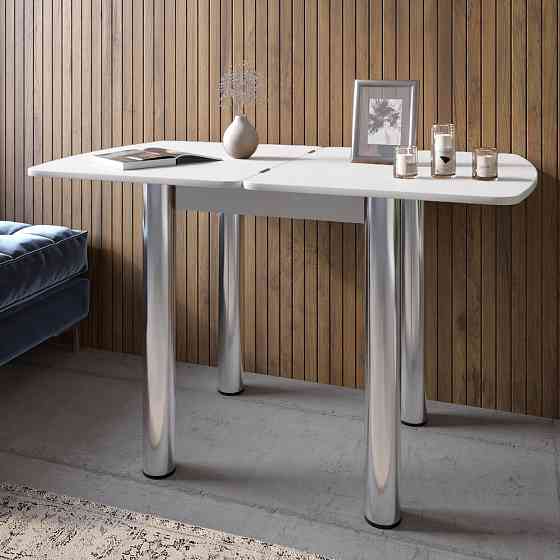 Обеденный стол раскладной LION Нота Мини Нимфея Альба 60x70/70x120 (LION-041300) Львов