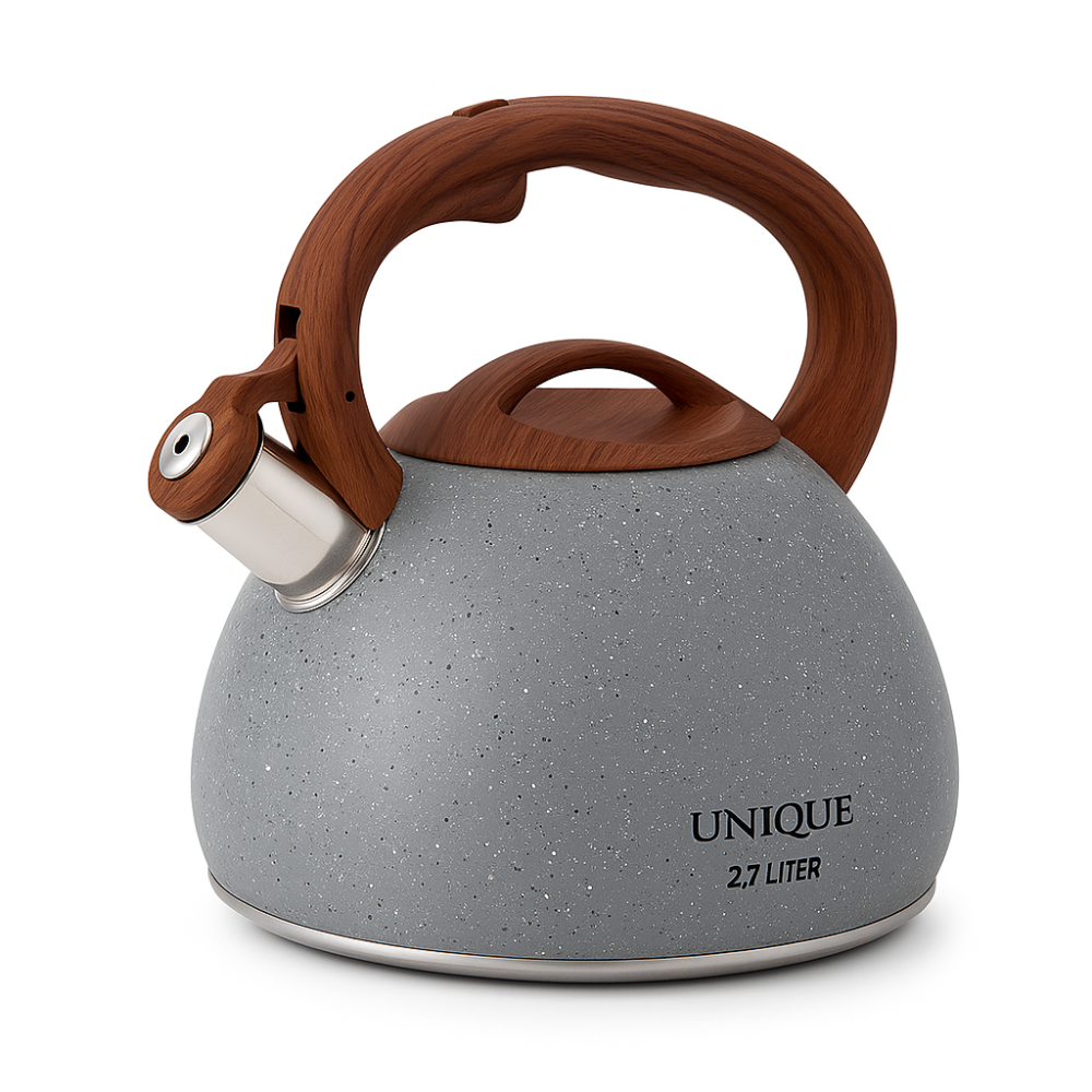 Качественный чайник из нержавеющей стали со свистком Unique UN-5306 2, 7л, Чайник 3 л со свистком PW-23 Львов - изображение 9