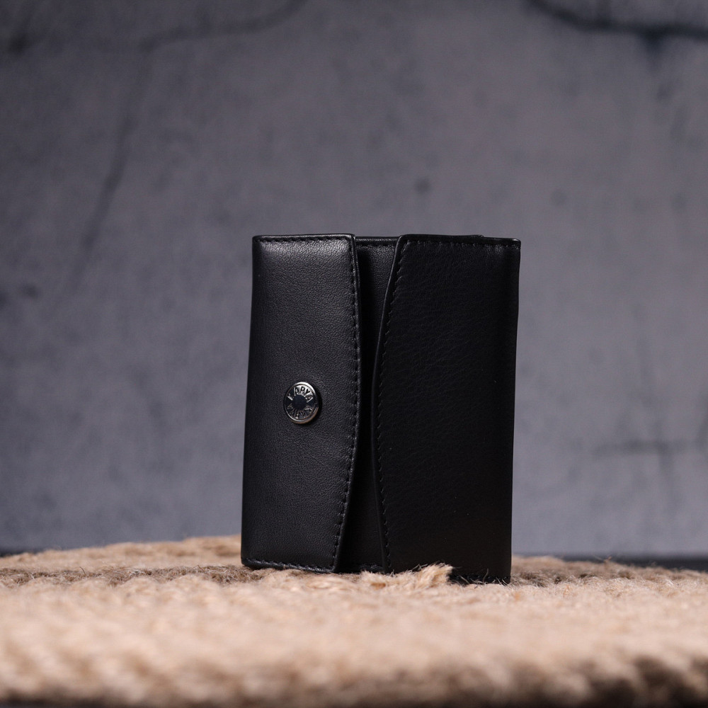 Очень необычный женский кошелек из натуральной кожи KARYA 21339 Черный Киев - изображение 8