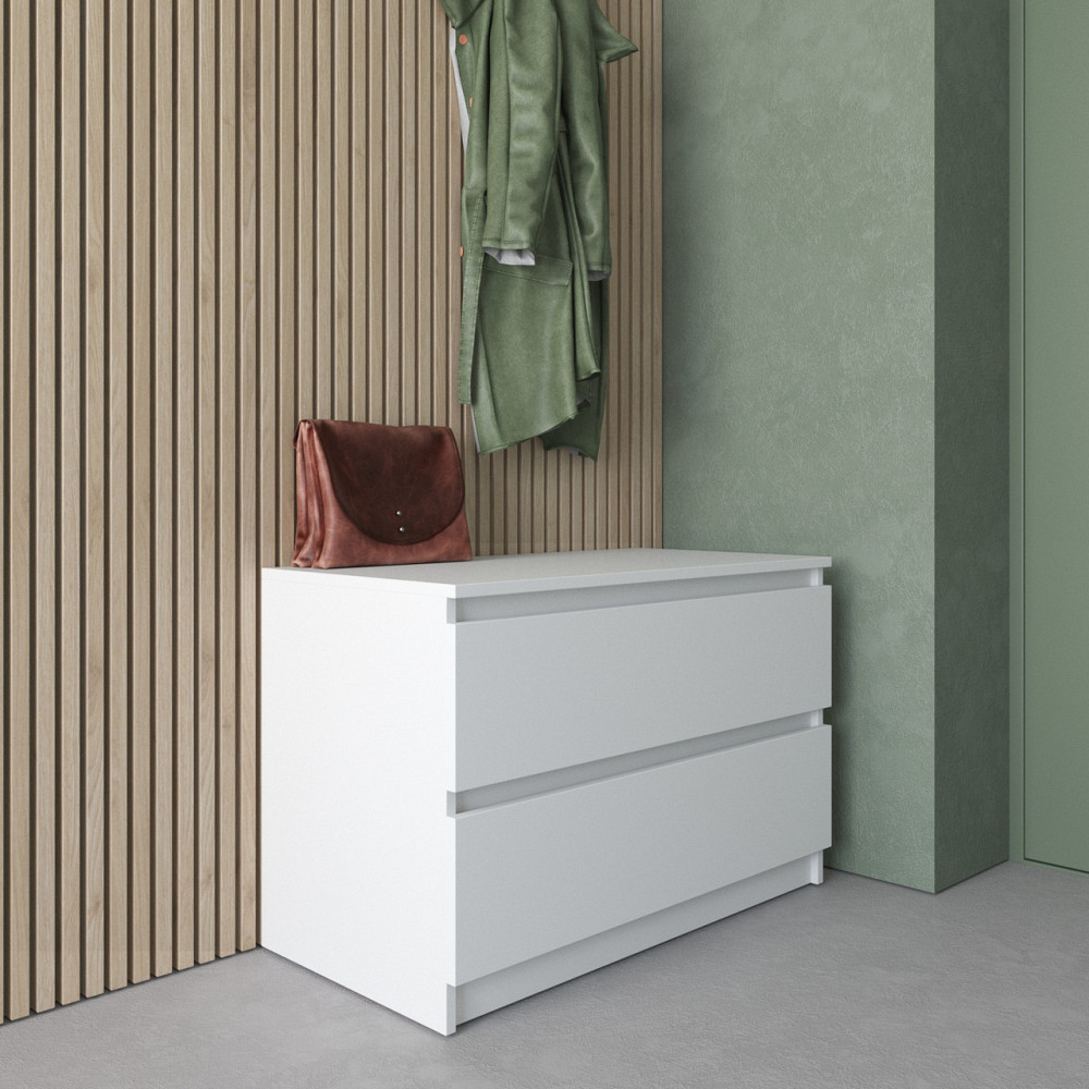 Комод VAYS R-19, 2 шухляди без ручок, ЛДСП, 80×40×53 см - для передпокою, спальні, вітальні Львів - фото 1