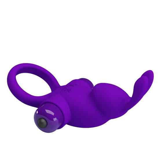 Кольцо эрекционное в виде кролика Pretty Love Vibrant Penis Ring 1 фиолетовое Sex Aura Киев