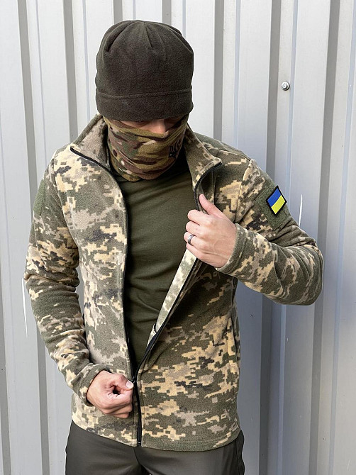 Тактична флісова кофта армійська фліска для військових ЗСУ військова камуфляж Одеса - фото 3