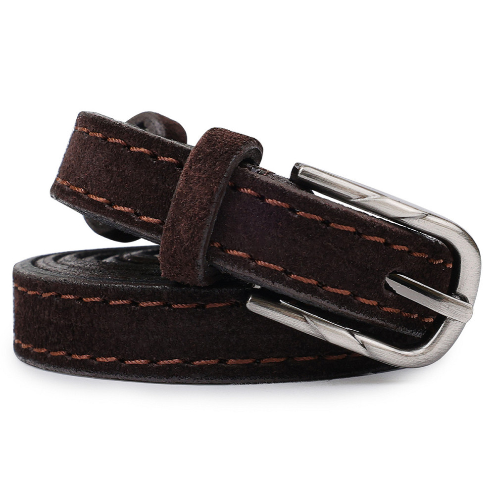 Замшевый элегантный женский ремень Vintage 20757 Темно-коричневый Киев - изображение 7