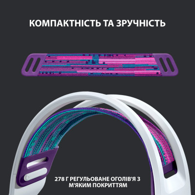 Навушники Logitech G733 Lightspeed Wireless RGB Gaming Headset White (981-000883) Вінниця - фото 4