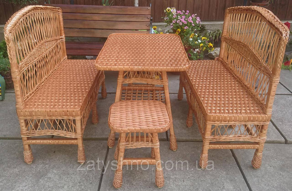 Меблі плетені з лавами Київ - фото 1