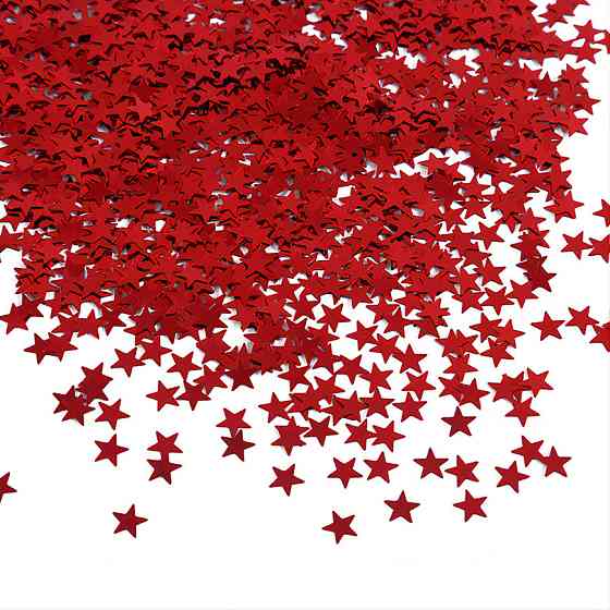 Конфетти Звездочки праздничные жесткие 15 г 1 см красный Киев