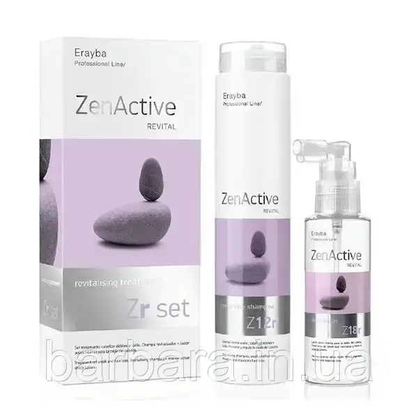 Набір проти випадiння ERAYBA ZEN ACTIVE REVITAL SET шампунь 250 мл + лосьон 100 мл Київ - фото 1