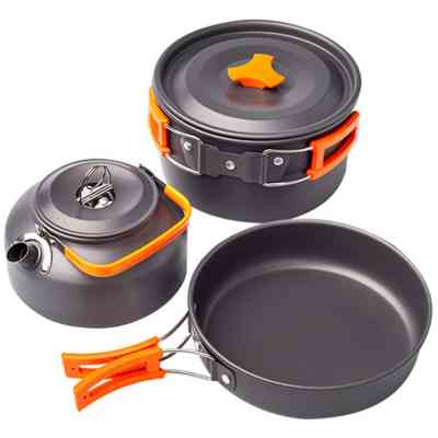 Набор туристической посуды СИЛА каструля + сковорода + чайник (960551) Винница