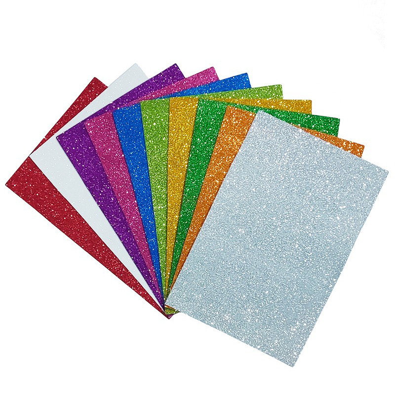 Набір кольорового фоамірану з глітером на клейовій основі 17GLKA4-Mix1, 1,7-0,1 мм 10 аркушів Вінниця - фото 1