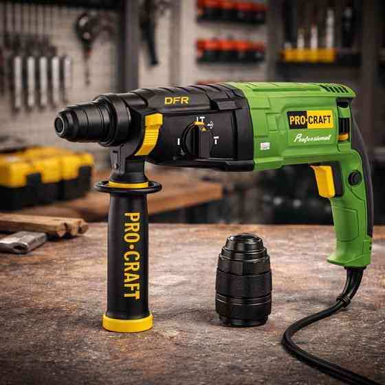 Перфоратор прямий PROCRAFT BH-1400 DFR,Перфоратор для будинку  790 Вт,Перфоратор професійний 3 Дж в кейсі Львів