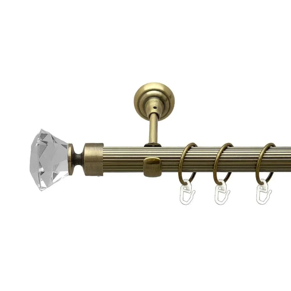 Карниз Orvit Спектралія металевий однорядний відкритий рифлена труба кільце металеве Антик 25 мм 200 см (00-00018241) Львів - фото 1