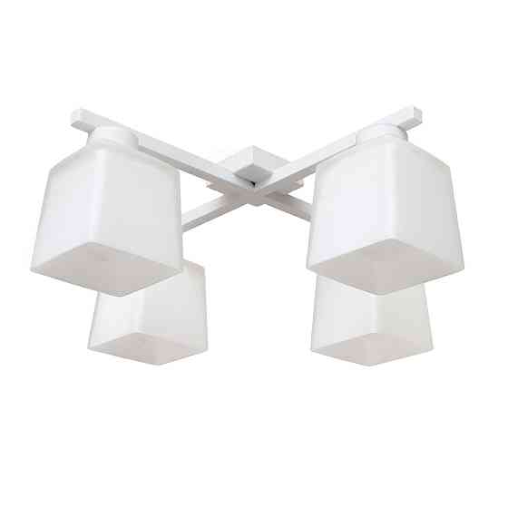 Люстра потолочная на четыре плафона MSK Electric Sakura под лампы Е27 белая NL 16510-4 WH Одесса