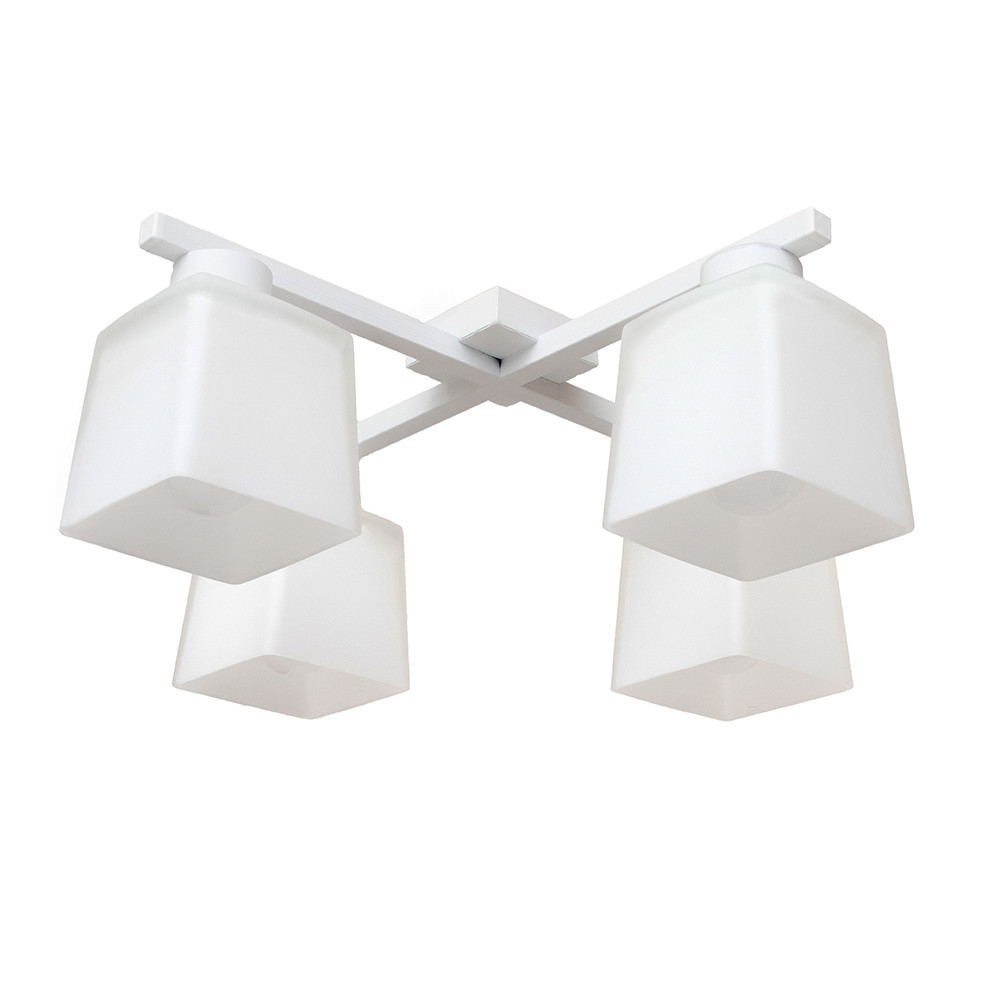 Люстра потолочная на четыре плафона MSK Electric Sakura под лампы Е27 белая NL 16510-4 WH Одесса - изображение 4