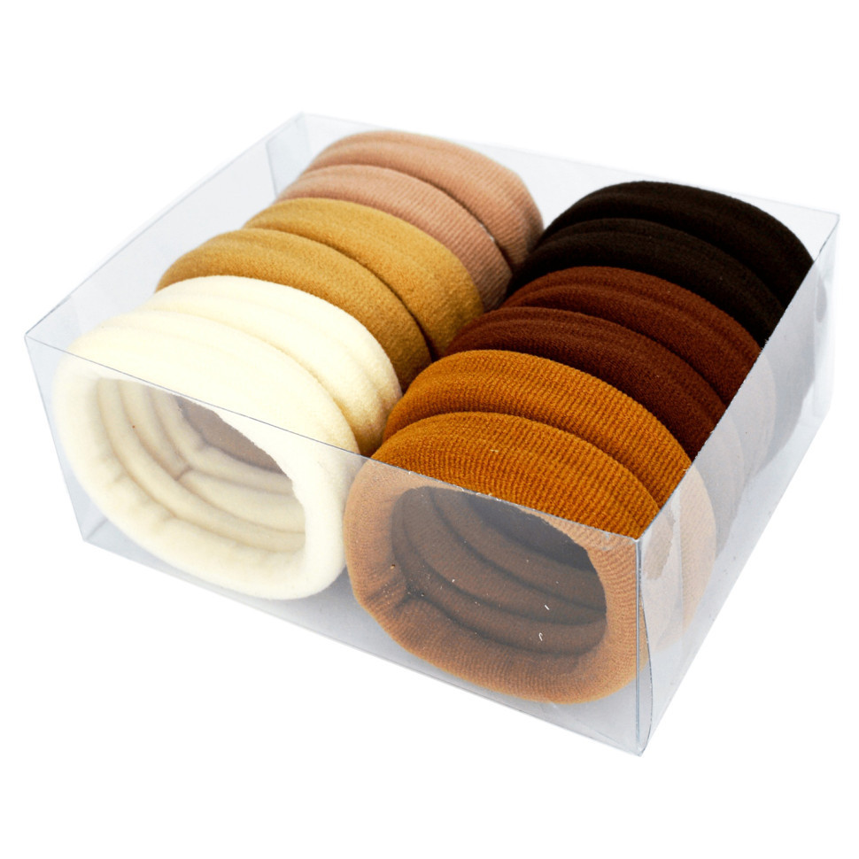 Дитячі резинки для волосся 0307-1111-1 коричневі 6 пар Вінниця - фото 1