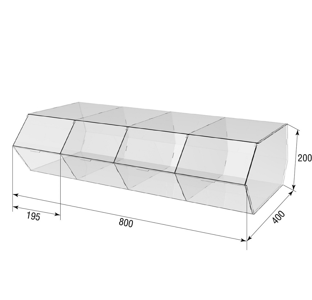 Диспенсер EKOSTAR для мармеладів, снеків, горіхів 4 комірки Київ - фото 5