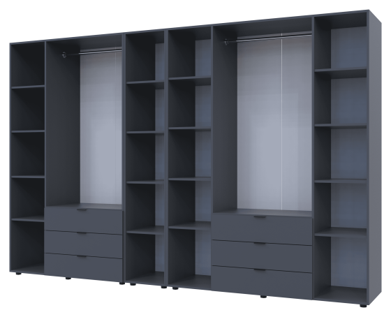 Комплект шкафов для одежды Doros Гелар (3 шт.) 309,4х49,5х203,4 см Графит (DRS-011163) Львов