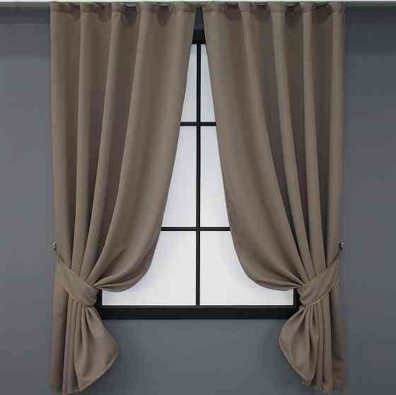 Комплект штор коротких VR-Textil Bagema Rvs № 1289ш Какао 130х170 см 2 шт (35-0024) Київ