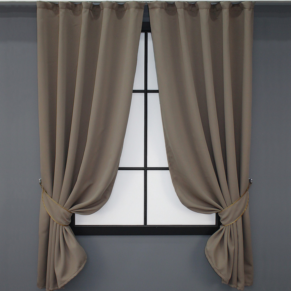Комплект штор коротких VR-Textil Bagema Rvs № 1289ш Какао 130х170 см 2 шт (35-0024) Київ - фото 1
