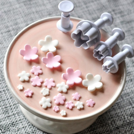 Плунжери кондитерскі Квіти 4 штуки білий Київ - фото 1