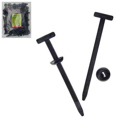 Пластиковий хомут з кріпленням Alloid 20х90 мм, 100 шт, чорний Харків