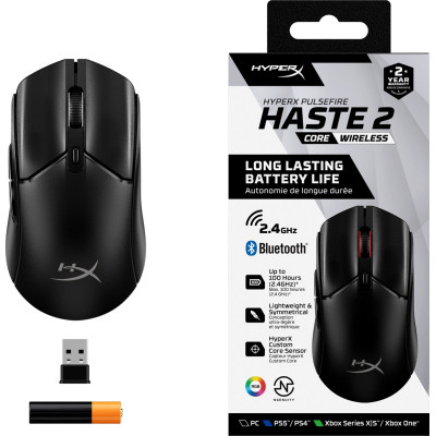 Мышка HyperX Pulsefire Haste 2 Core Wireless Black (8R2E6AA) Винница - изображение 4