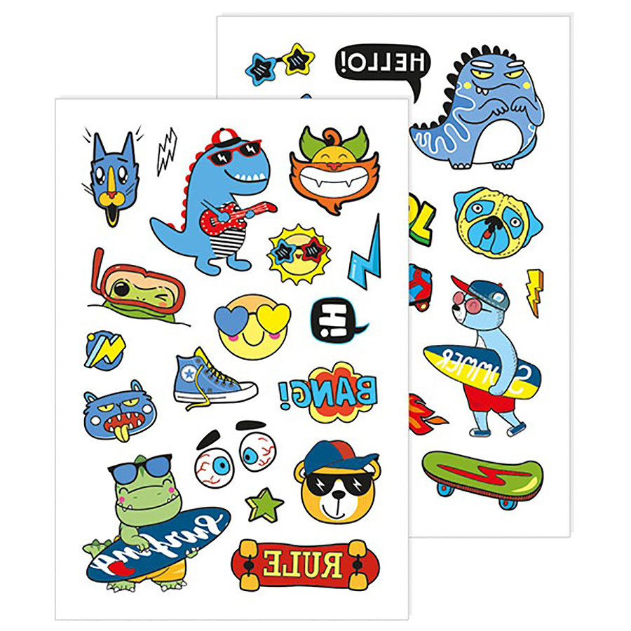 Временные тату для младших мальчиков Динозавр 10100698, 2 листа Винница - изображение 1