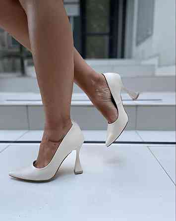 Туфлі жіночі ZanZara бежеві натуральна шкіра каблук 10 см розміри 35-40 (5161) Коломия