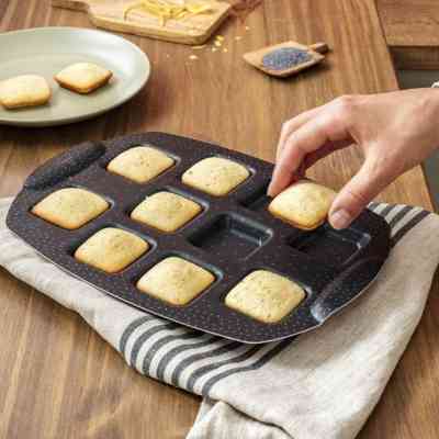 Форма для випікання Tefal PerfectBake, 10 форм, квадратний, 21х29см, алюміній, коричневий (J5734502) Вінниця