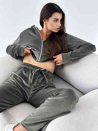 Жіночий велюровий костюм Хакі M-L Харків