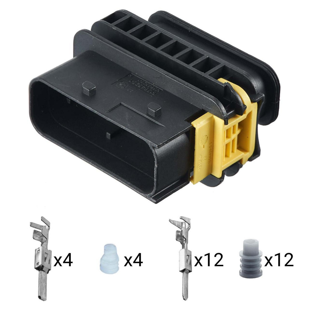 Електричний з'єднувач, 16-контактний, Немає відповідної якості для Вантажів, Чорний, Пластик, Київ - фото 1