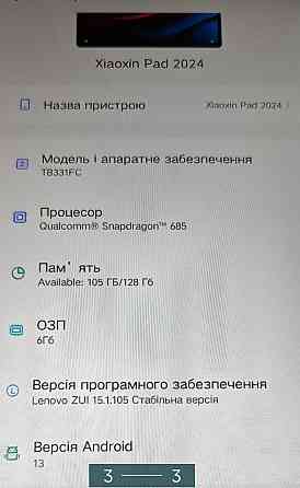 Планшет: Lenovo Xiaoxin 2024 6/128Gb. Киев