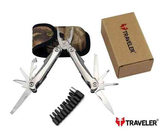 Мультитул Traveler A803 Серый с насадками Днепр