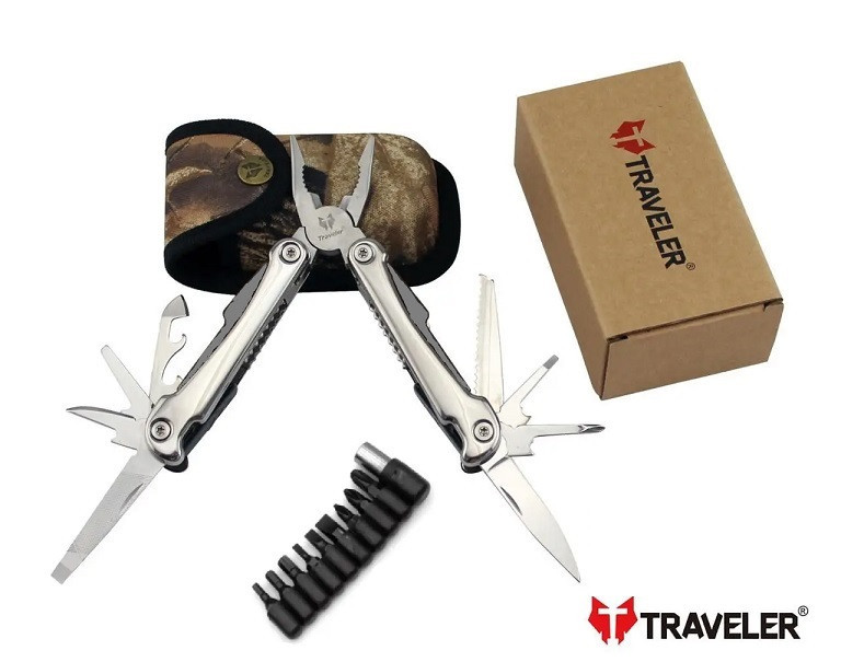 Мультитул Traveler A803 Серый с насадками Днепр - изображение 1