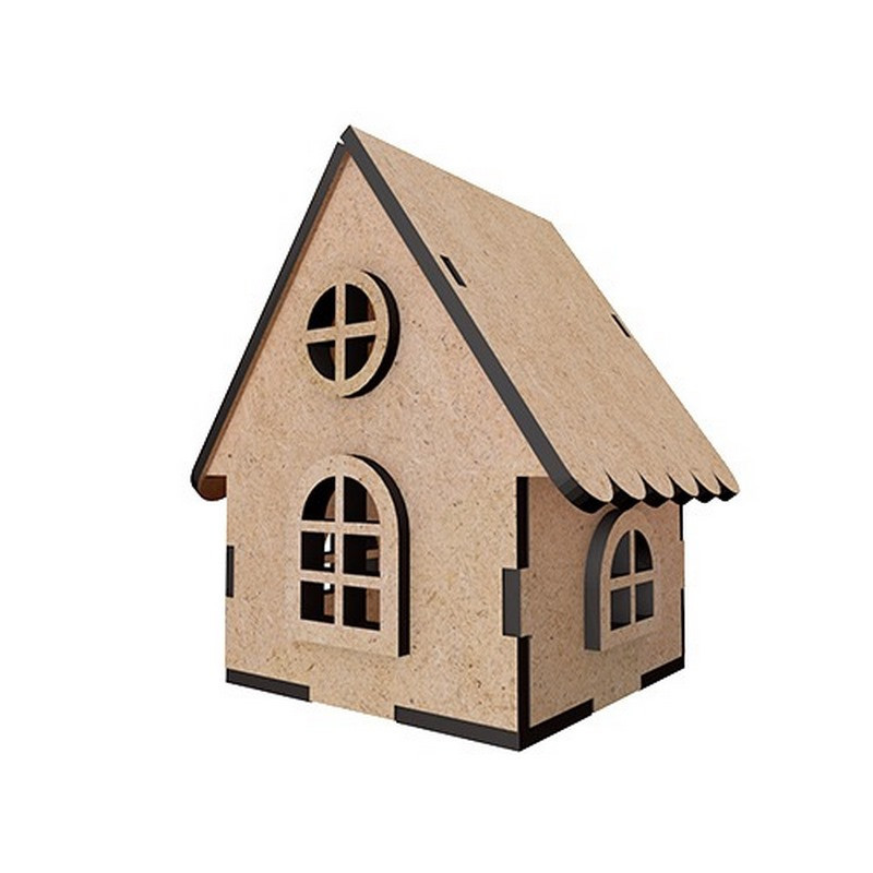 Заготовка для декорування "Будиночок 12" FDPO-403 з LED свічкою в комплекті Вінниця - фото 1