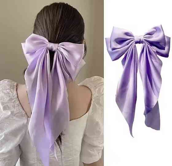 Заколка-автомат "Бант" 18х35 см Фіолетовий Сміла