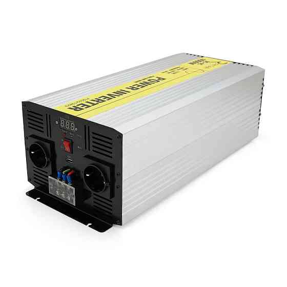 Инвертор напряжения RITAR RSC-5000, 12V/220V, 5000W справильной синусоидой, 2xShuko, 1xUSB, клеммные провода, клеммные колодки, Киев