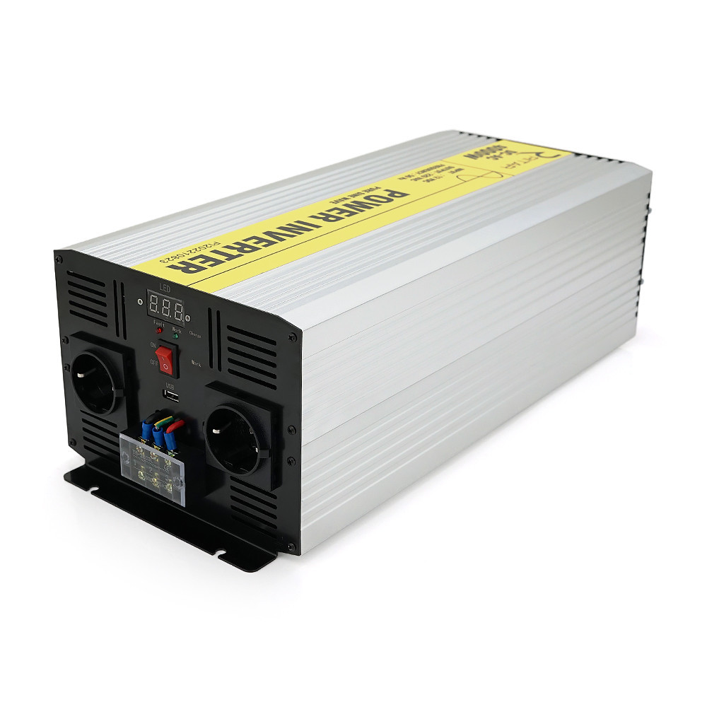 Инвертор напряжения RITAR RSC-5000, 12V/220V, 5000W справильной синусоидой, 2xShuko, 1xUSB, клеммные провода, клеммные колодки, Киев - изображение 1