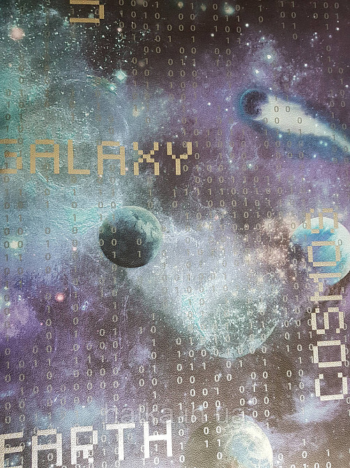 Шпалери флізелінові еко Decoprint Good Vibes 0.53х10 молодіжні космос планети зірки написи сині блакитні Київ - фото 1