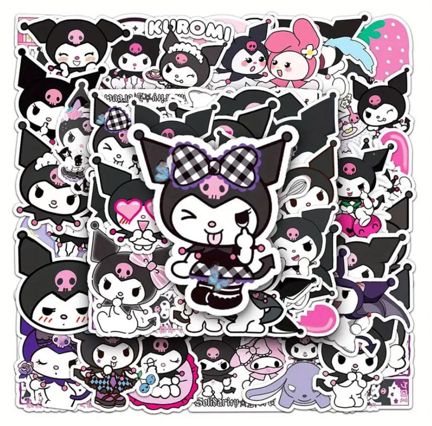 50 шт. Наклейки Kuromi | Японские kawaii стикеры для декора, блокнотов, подарков. Киев - изображение 1