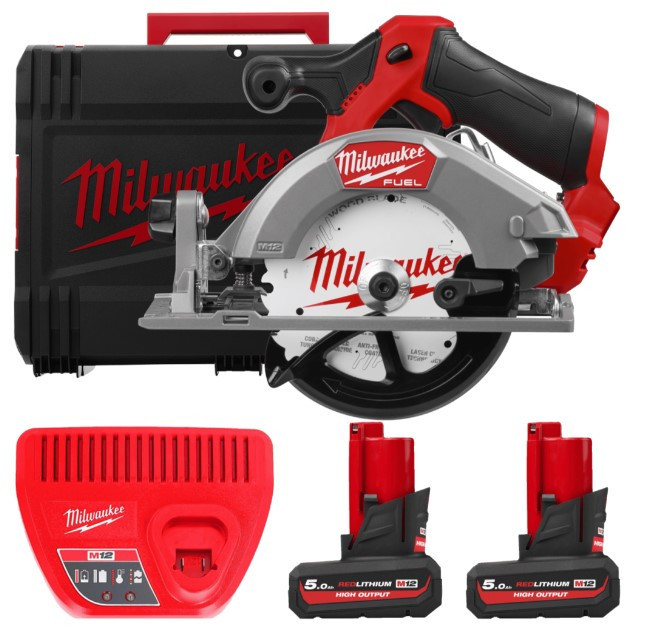 Пила дисковая ручная аккумуляторная бесщеточная MILWAUKEE, M12 FCS442-502X, диаметр 140мм (зарядное устройство С12 С, 2 аккумулятора М12 Одесса - изображение 1