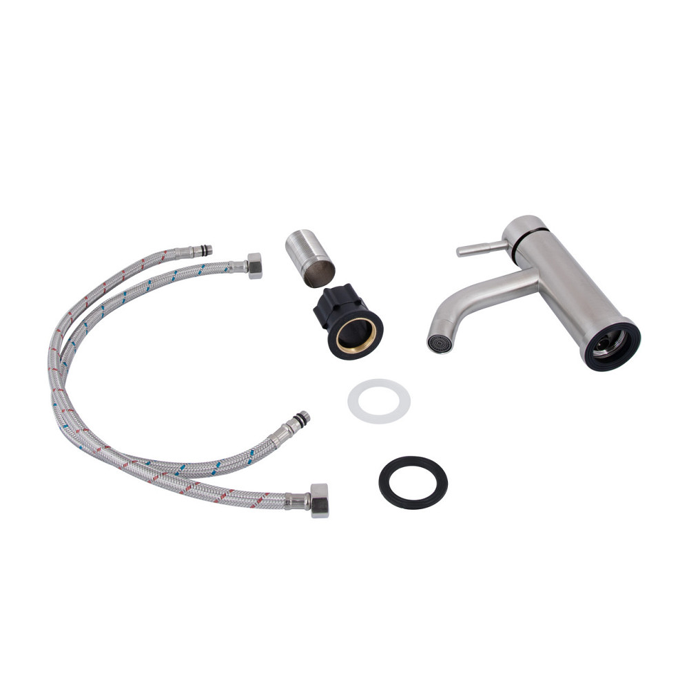 Змішувач для раковини Lidz Aria 0011F (k35) LDARI0011FNKS46091 Nickel Київ - фото 4