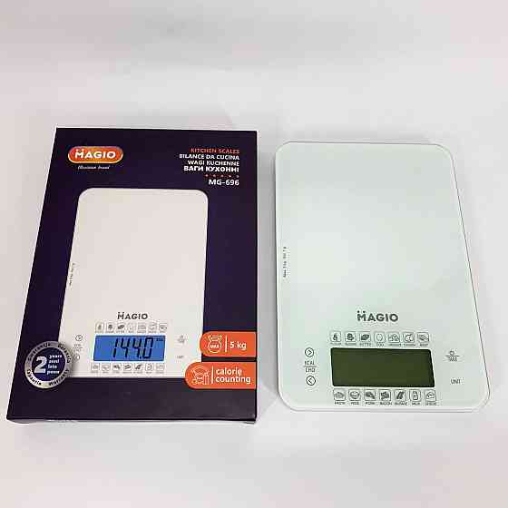 Настільні кухонні ваги з підсвічуванням екрану MAGIO MG-696, Зручні ваги для приготування їжі UB-15 Івано-Франківськ