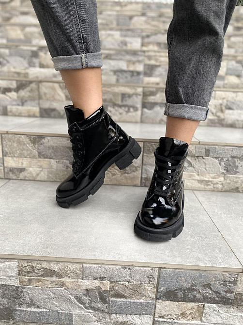 Ботинки ARLEN черные лаковая кожа весна-осень размеры 36-39 (4183) Коломия - фото 7