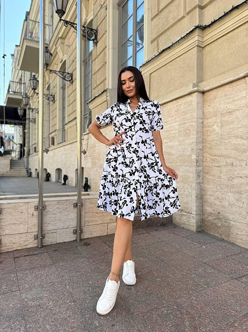 Жіноча літня сукня вільного крою, натуральний штапель.  42-56р Київ - фото 2