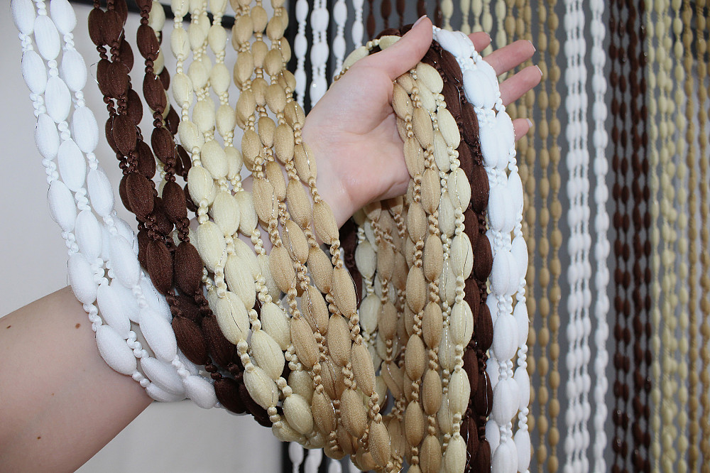 Штори-нитки "Шиніл" з люрексом Білий з коричнево-карамельним 300х300см 1 шт (61-048) Київ - фото 7