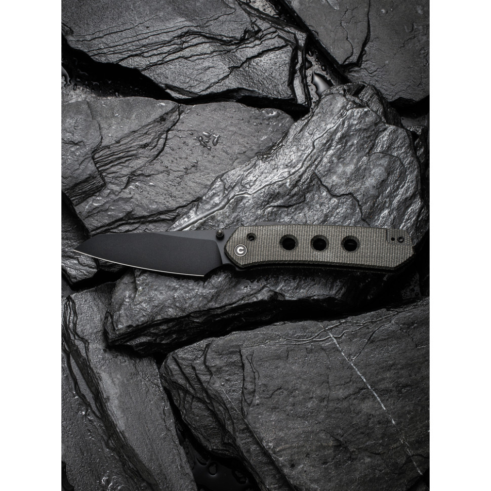 Ніж складаний туристичний Civivi Vision FG, (8.9 см) Nitro-V / Micarta темно-сірий Київ - фото 17