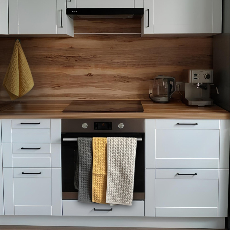 Набор кухонных вафельных полотенец Lovely Svi 4 шт: 35 x 75 см, 100% хлопок – Желтый (561035) Киев - изображение 6