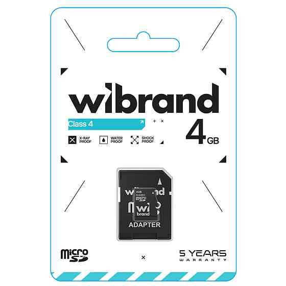 microSDHC Wibrand 4Gb class 4 (adapter SD) (WICDC4/4GB-A) Київ