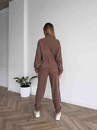 Женский стильный повседневный костюм двойка трикотажный ольвет Бежевий, 42/44 Одесса