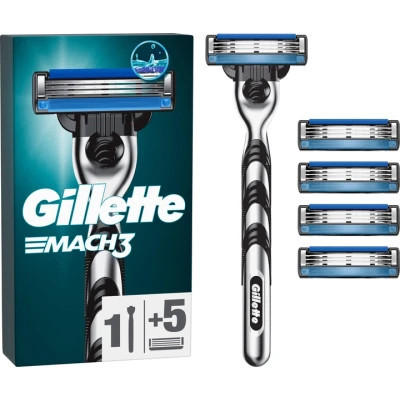 Бритва Gillette Mach3 c 5 сменными картриджами (7702018610181) Винница - изображение 1